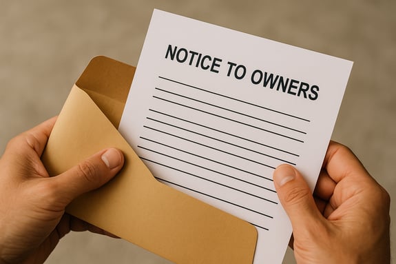 notice to owners
