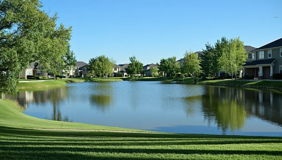 an HOA neighborhood lake
